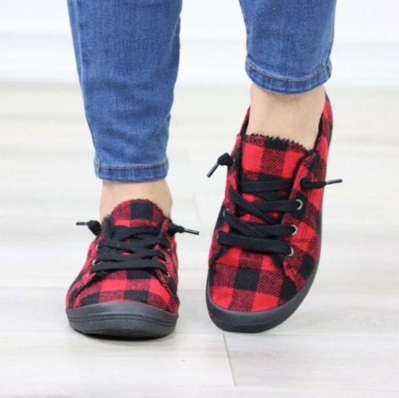 George Shoes - Buffalo Plaid Sneakers
